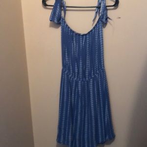 Off the shoulder blue summer dress